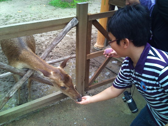 Irfan with a deer