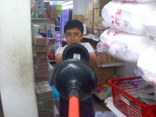 Irfan vs me with toilet plunger