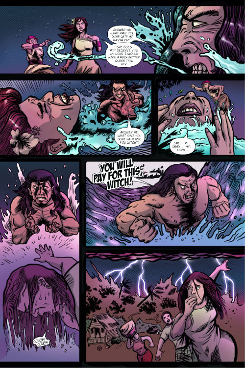Terror of Yolanda page 7 coloured and lettered