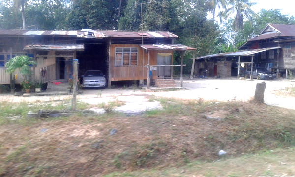Kampung houses of rural Kelantan