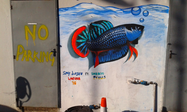 Artists from Labuan and Perlis painted this betta