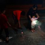 Time for the cousins to play sparklers together as Irfan will be in Sitiawan for Eid