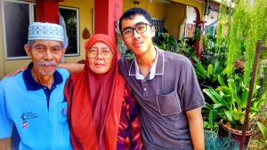 Irfan with grandparents