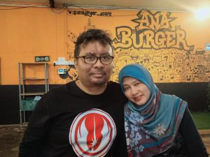 Hisham and Ain at Ana Burger