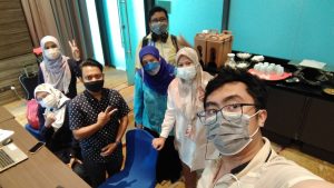 Selfie with the Bahasa Malaysia team