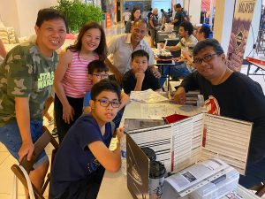 Parents, with their children who are playing the Star Wars RPG